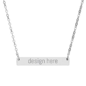 Personalized Horizontal Bar Necklace